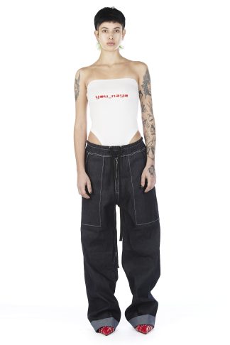 Strapless Bodysuit with Print